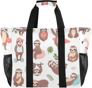 Foldable Grocery Reusable Tote Grocery Bag, Travel Canvas Shoulder Bags, Large Casual Laundry Pool Beach Bag