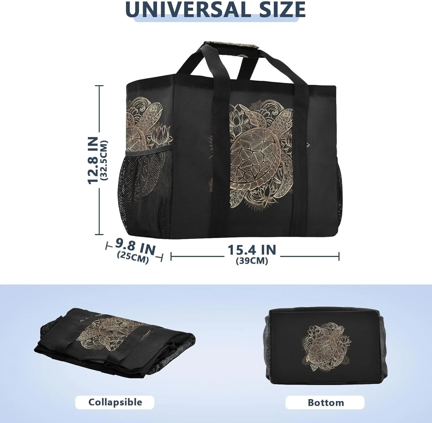 Foldable Grocery Reusable Tote Grocery Bag, Travel Canvas Shoulder Bags, Large Casual Laundry Pool Beach Bag
