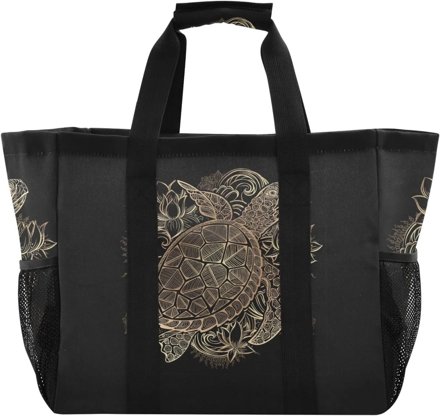 Foldable Grocery Reusable Tote Grocery Bag, Travel Canvas Shoulder Bags, Large Casual Laundry Pool Beach Bag
