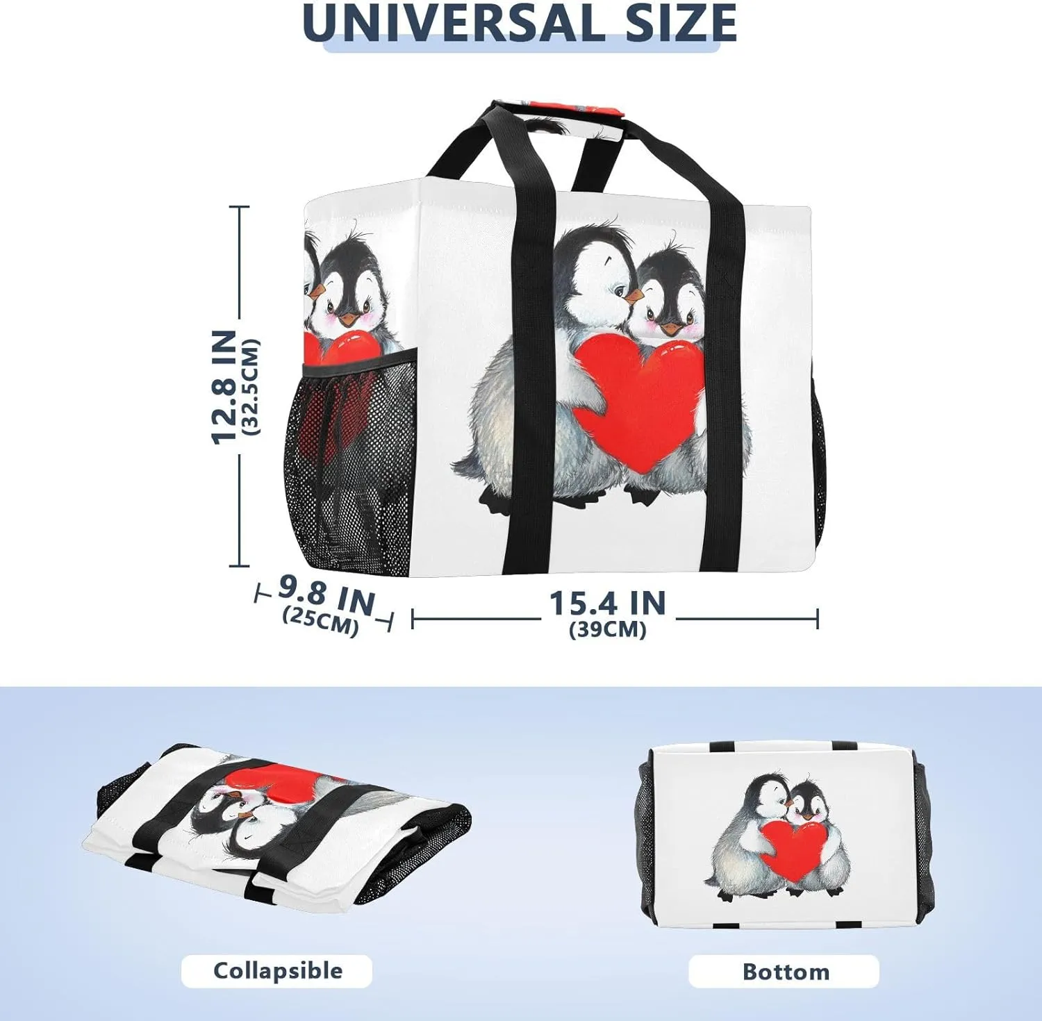 Foldable Grocery Reusable Tote Grocery Bag, Travel Canvas Shoulder Bags, Large Casual Laundry Pool Beach Bag
