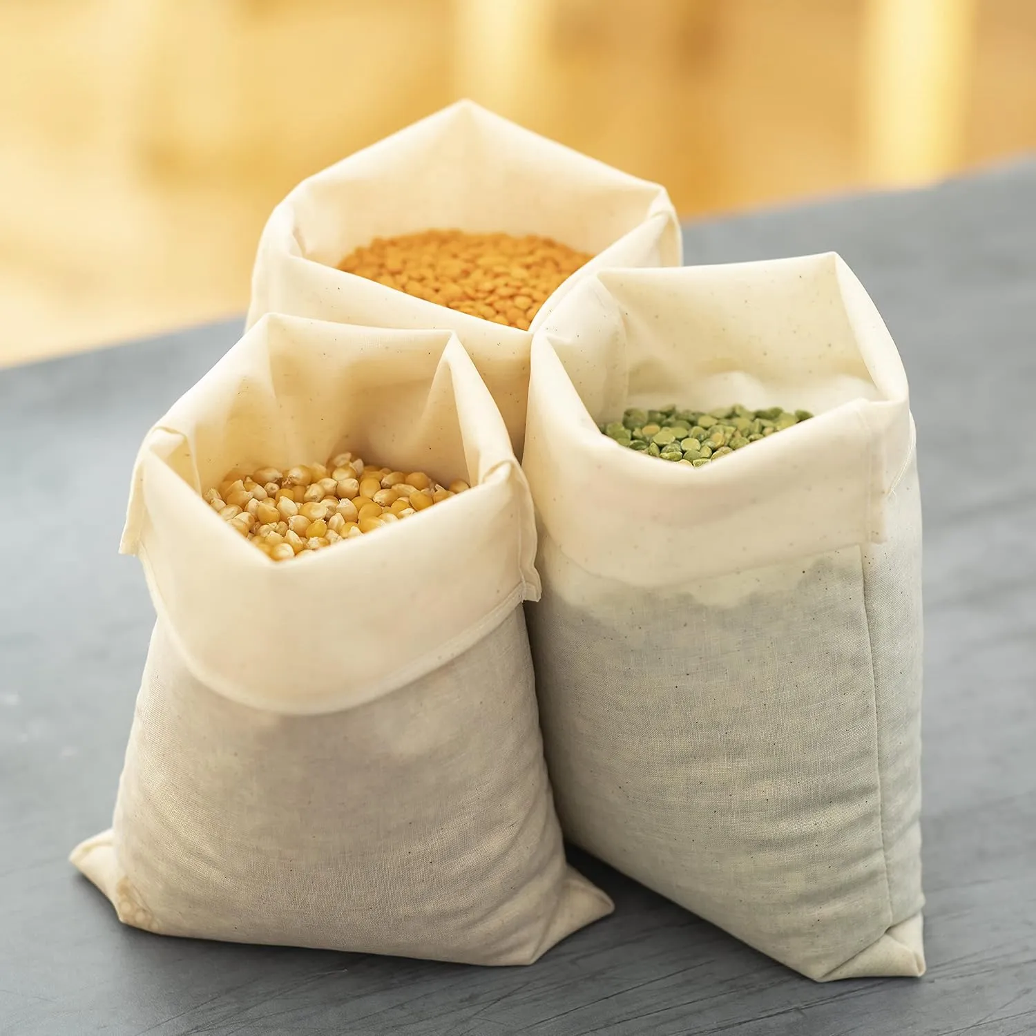 Food Huggers Reusable Produce Bag for Bulk Food & Grocery | Soft Touch Silicone Fabric | Mess Free Dishwasher Safe, BPA Free | Tall Bulk Style (Large) 1pc