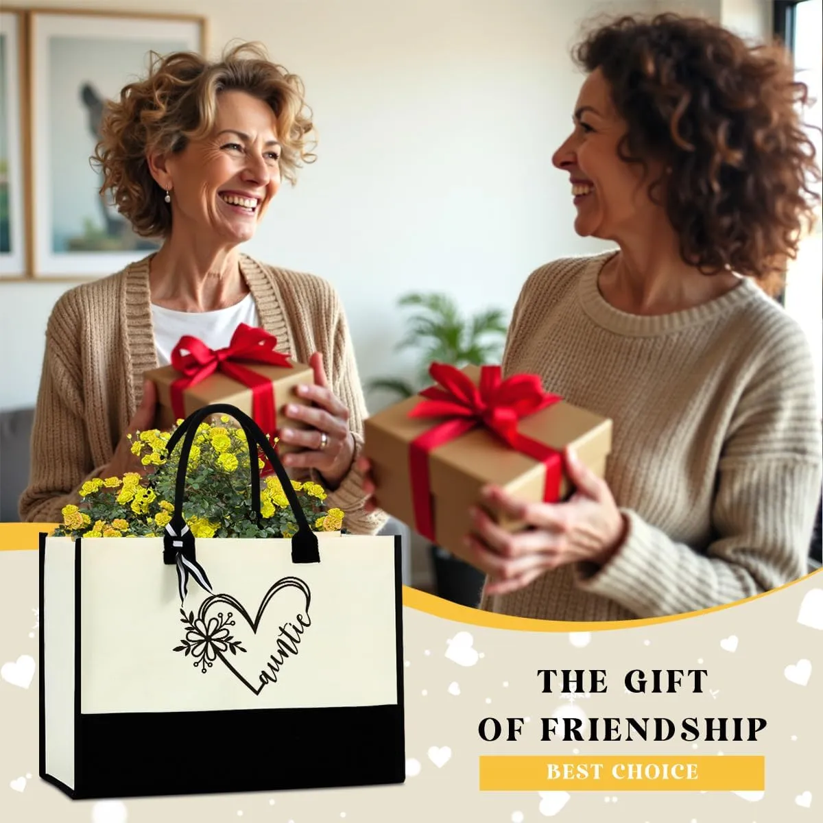 FORBIDDEN PAPER Grandma Aunt Mom Gifts for Women Mommy Tote Bag Birthday Mothers Day Beach Bag Canvas Shopping Grocery Bag