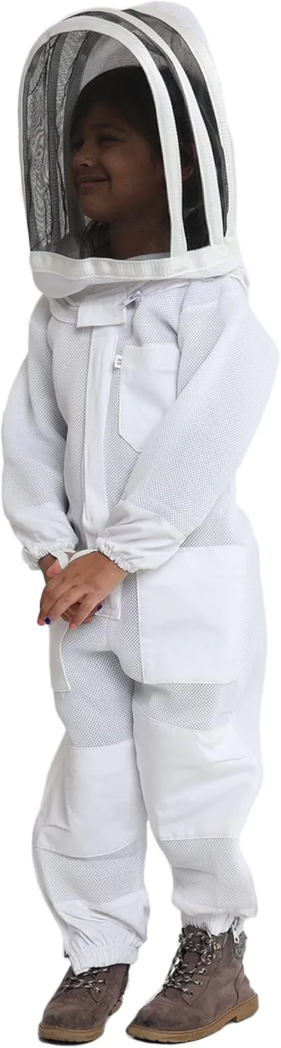 FOREST BEEKEEPING SUPPLY- Kids Full Body Bee Suit. Cotton twill soft to Children’s skin tuff to bee Stings with Veil