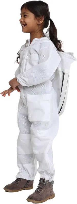 FOREST BEEKEEPING SUPPLY- Kids Full Body Bee Suit. Cotton twill soft to Children’s skin tuff to bee Stings with Veil