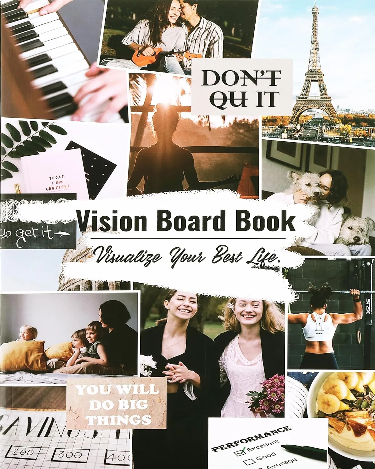 FOUNCY Vision Board Book - 1200  Inspirational Pictures & Quotes Vision Board Supplies to Visualize, Manifest Your Dreams & Life Goals, 116 Pages Vision Board Kit for Clip Art and Collage Making