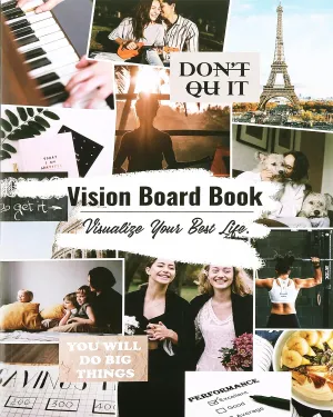 FOUNCY Vision Board Book - 1200  Inspirational Pictures & Quotes Vision Board Supplies to Visualize, Manifest Your Dreams & Life Goals, 116 Pages Vision Board Kit for Clip Art and Collage Making