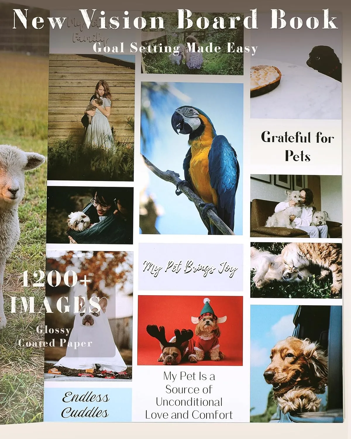 FOUNCY Vision Board Book - 1200  Inspirational Pictures & Quotes Vision Board Supplies to Visualize, Manifest Your Dreams & Life Goals, 116 Pages Vision Board Kit for Clip Art and Collage Making