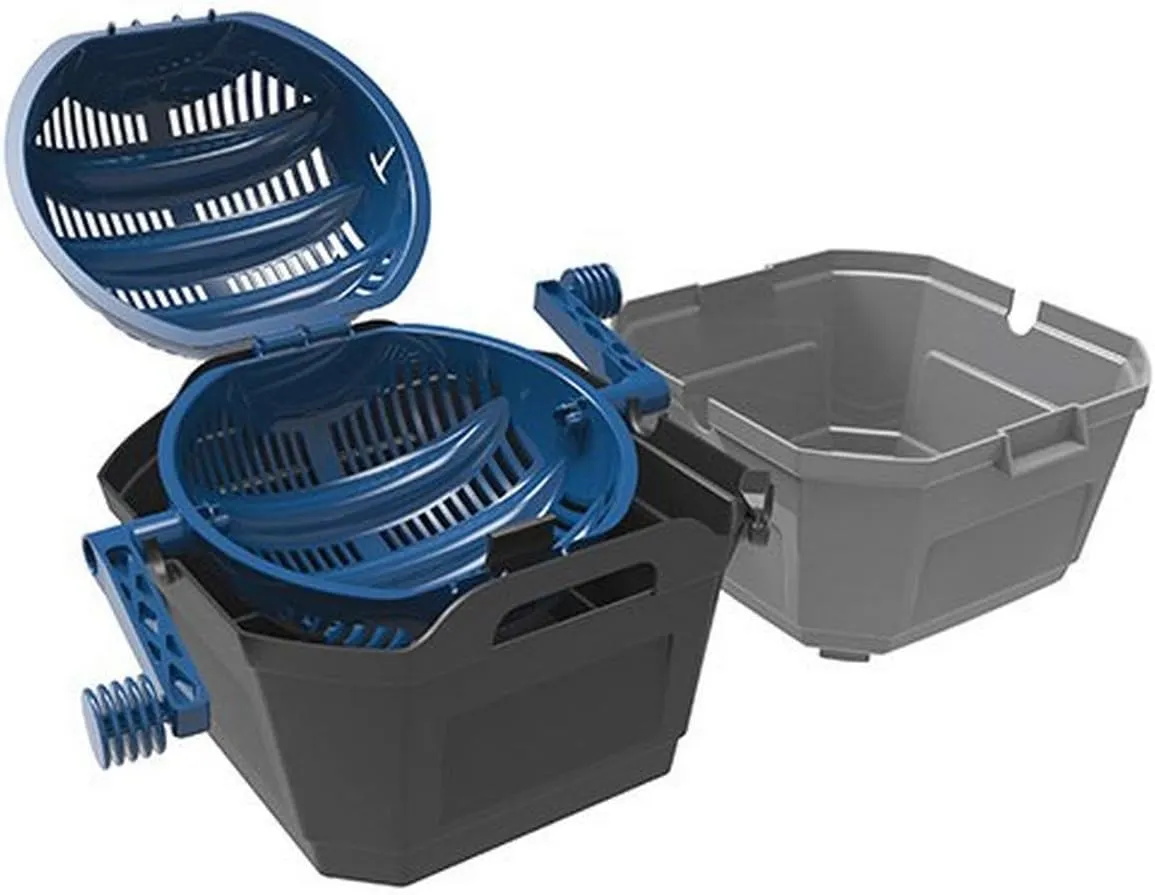 Frankford Arsenal Platinum Series Wet/Dry Media Separator with Perforated Sifter and Mesh Media Strainer for Reloading, blue, gray