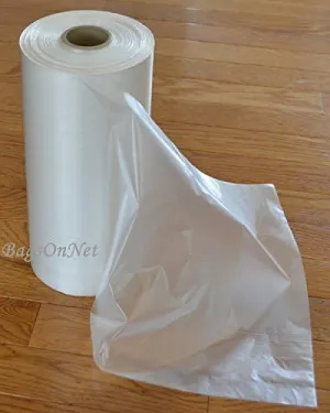 Freezer Food Storage Bags/Clear Plastic Bags On Roll, 10" W x 15" H (Width x Height), HDPE, 15 Micron, 450 Bags/Roll, 4 Rolls/Case, 1800 Bags/Case