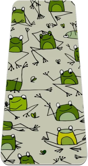 Frog Shadow on Leaf Yoga Mat Thick Workout Exercise Mat, Non Slip Pilates Fitness Mats, Eco Friendly, Anti-Tear 1/4" Thick Yoga Mats for Women Men