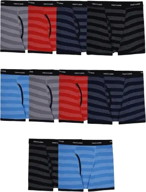 Fruit of the Loom Boys' and Toddler Boxer Briefs, Tag Free & Breathable Underwear, Assorted Color Multipacks