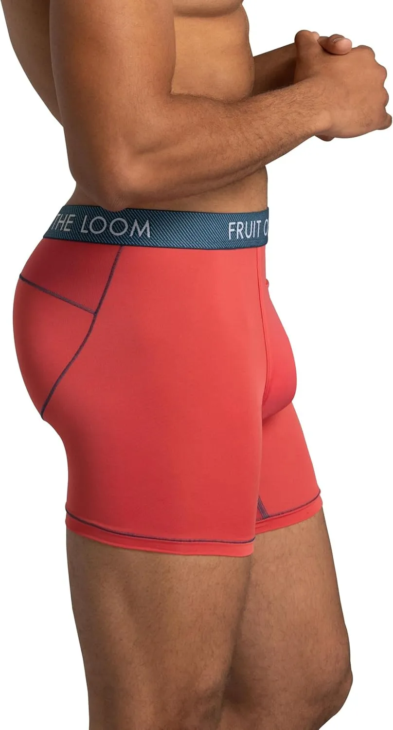 Fruit of the Loom Men's Getaway Boxer Briefs, Lightweight Breathable Fabric, Quick Dry & Odor Control