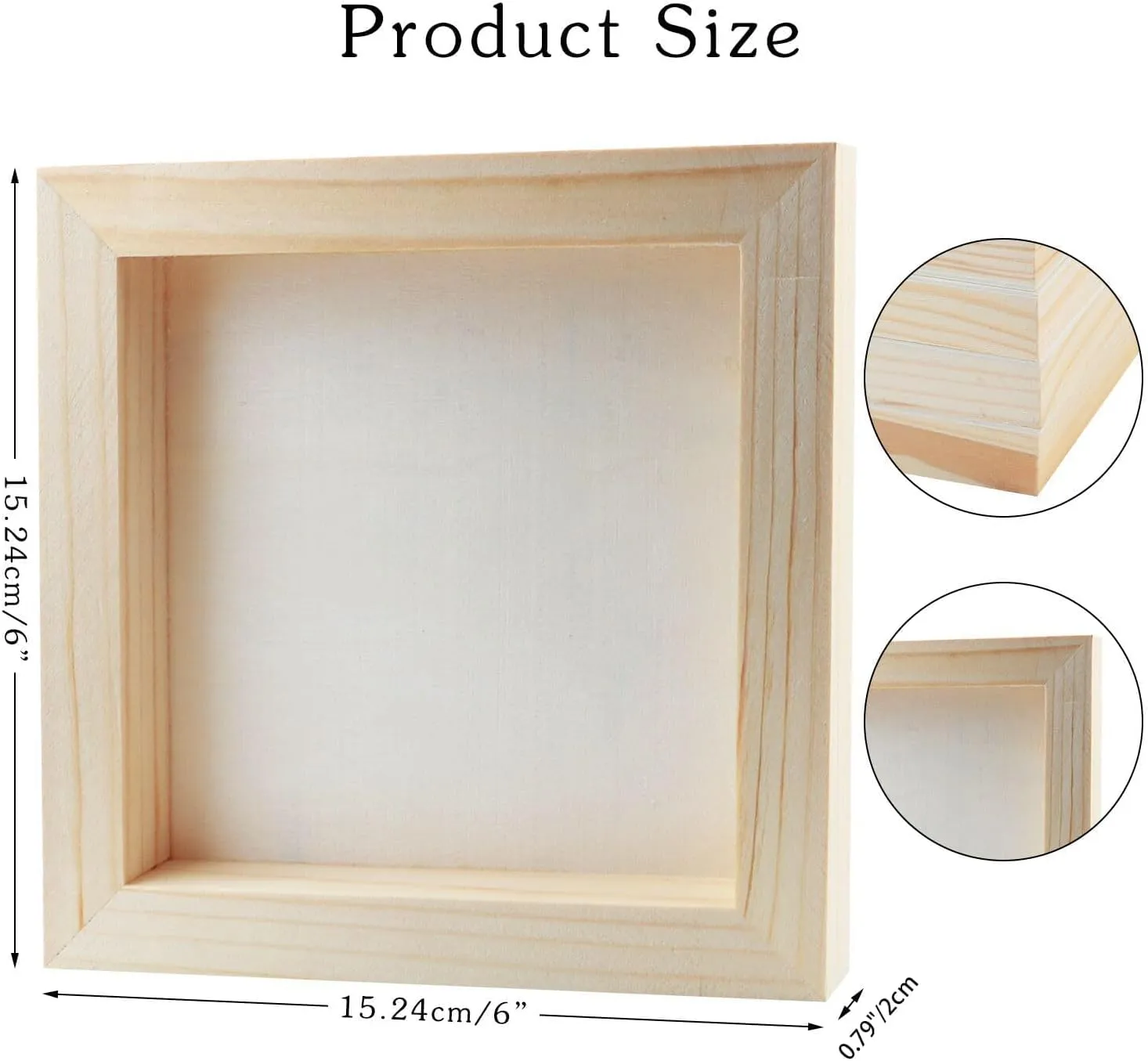 FSWCCK 10 Pack 6 x 6 inch Wood Panel Boards, Unfinished Wood Canvas Panels for Crafts, Painting Canvas, DIY Art Projects, Pouring, Arts Use with Oils, Acrylics