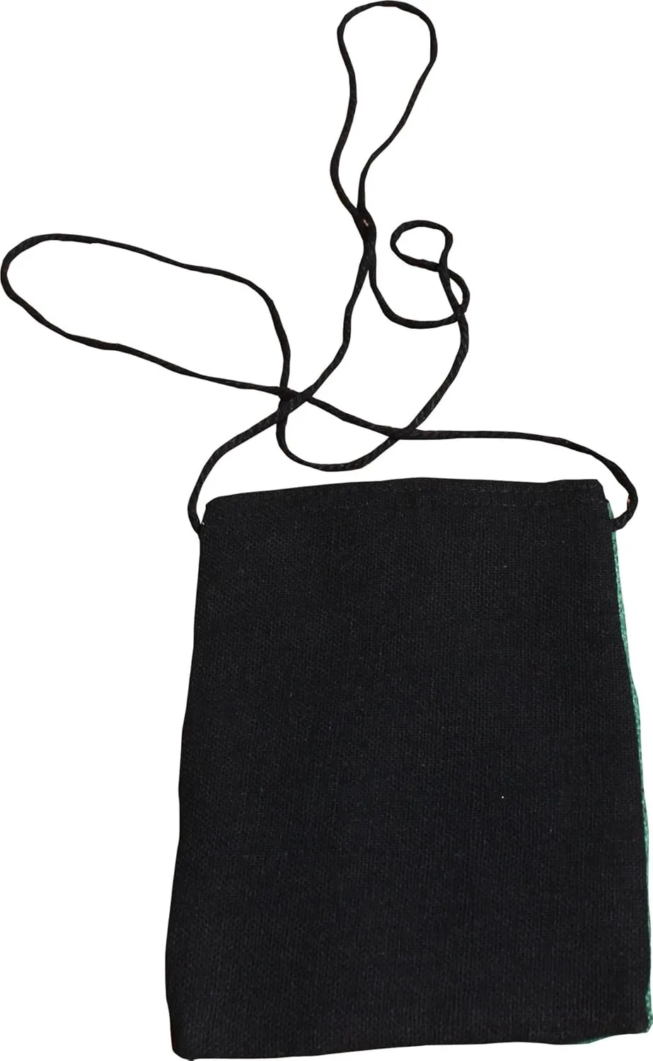 Full Funk Mid Size Thai Silk Shoulder Pouch Bag, 4x5.5inch, Pine Green