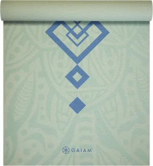 Gaiam Print Yoga Mat, Non Slip Exercise & Fitness Mat for All Types of Yoga, Pilates & Floor Exercises