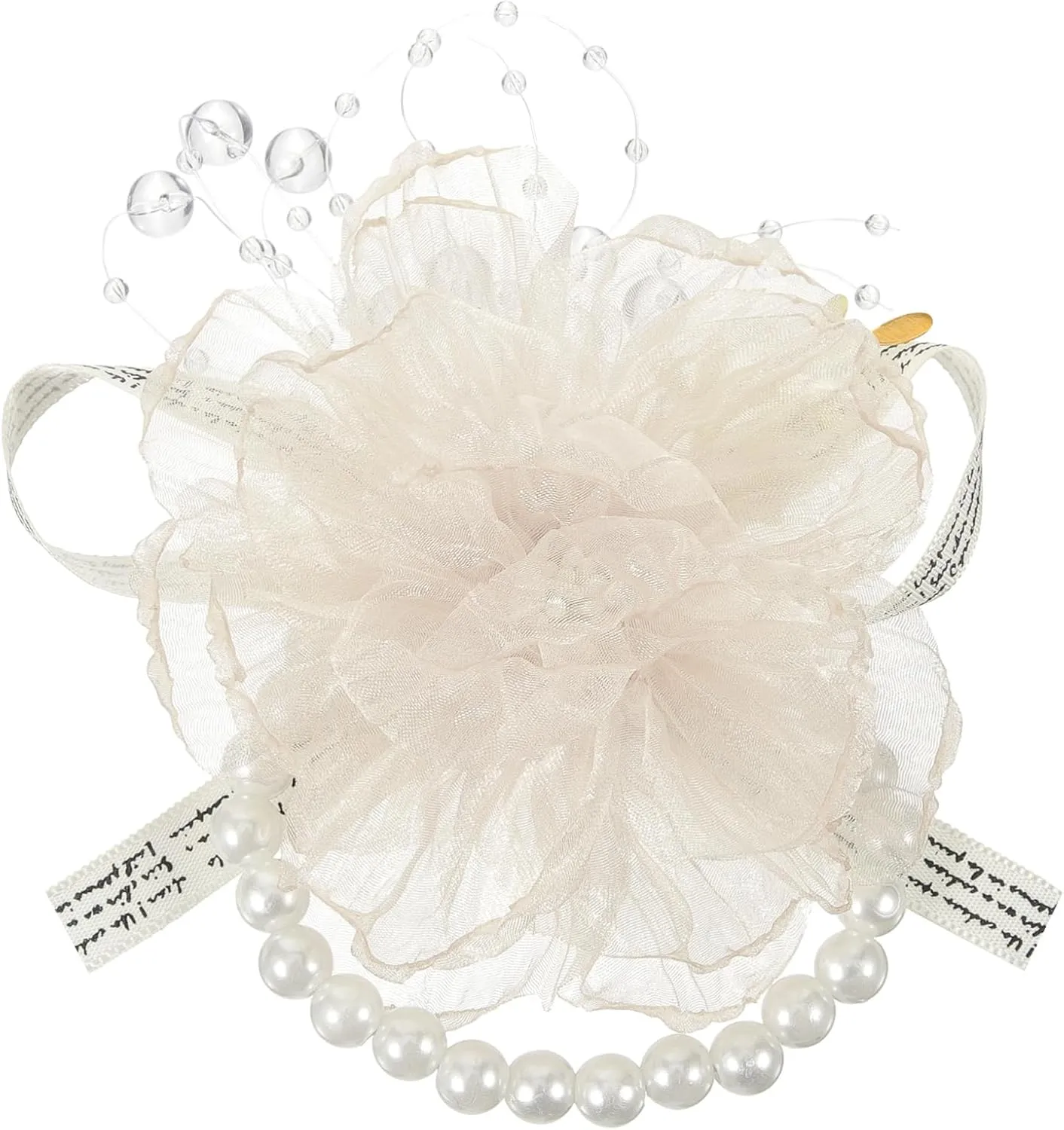 GALPADA Wedding Jewelry Corsage Bracelet Bridal Flower Wristband Artificial Silk Flower Corsage for Prom Flower Wristband for Bridesmaid