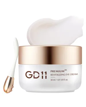 GD11 Premium RX Revitalizing Eye Cream with Metal Massager | Anti-Aging & Anti-Wrinkle Cream That Firms and Lifts the Eye Area with Exosomes, Stem Cell Conditioned Media & Shea Butter 1.01 oz.