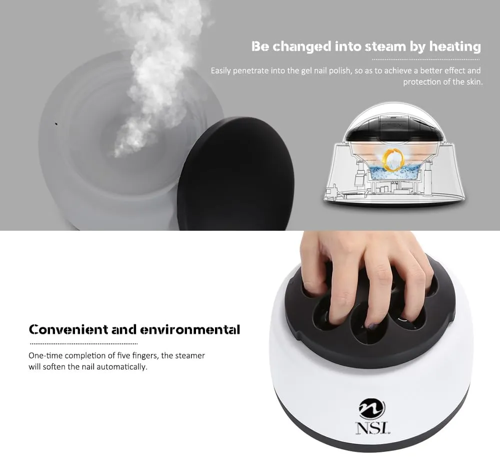 Gel Nail Polish Steam Remover Machine - Acetone proof bowl, Acrylic Nail Remover, Dip Remover for Nails