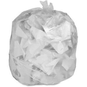 Genuine Joe Economy High-Density Can Liners, 60 gal Capacity, 38" Width x 58" Length x 0.47 mil (12 Micron) Thickness, Translucent, 200 Count