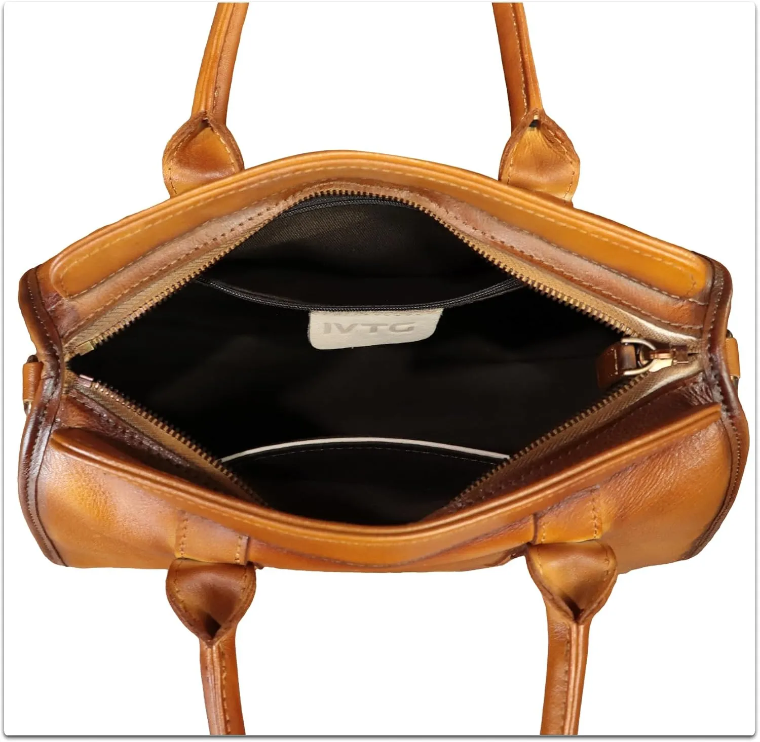 Genuine Leather Satchel for Women Hand Painted Handbag Purse Top Handle Bags Handmade Purse Crossbody Tote Bag