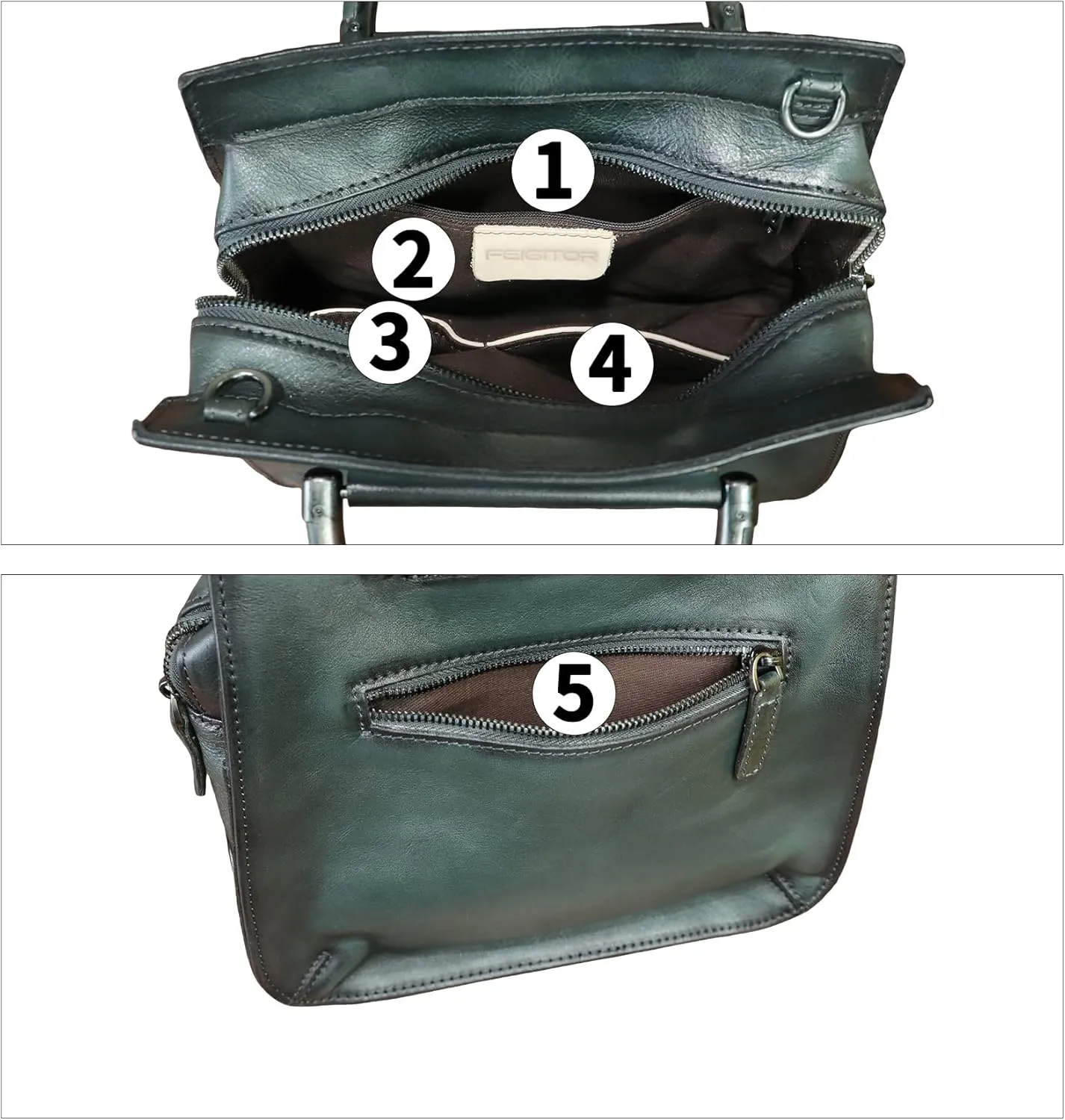 Genuine Leather Satchel for Women Hand Painted Leather Handbag Top Handle Bags Handmade Purse Crossbody Bag Purse