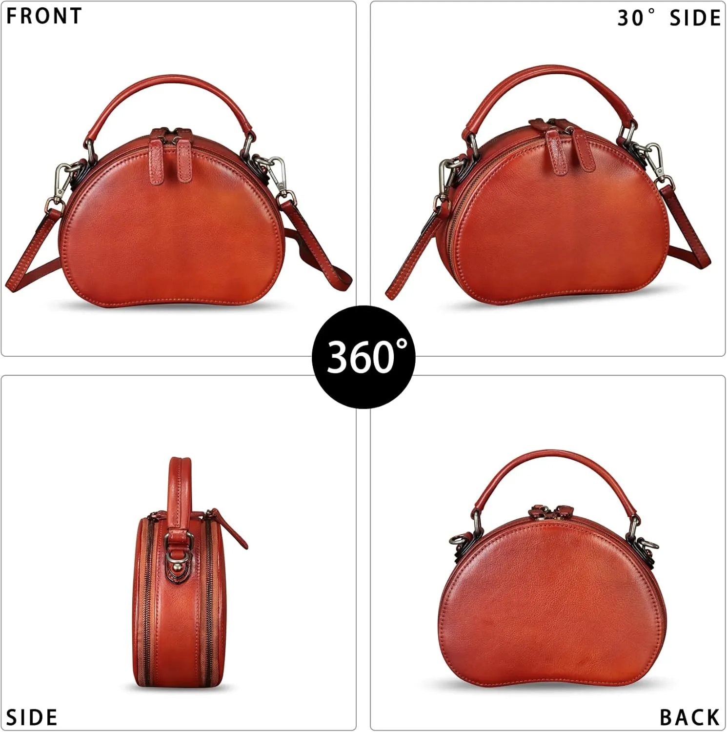 Genuine Leather Small Purses for Women Crossbody Bag Vintage Handmade Phone Bags with Strap