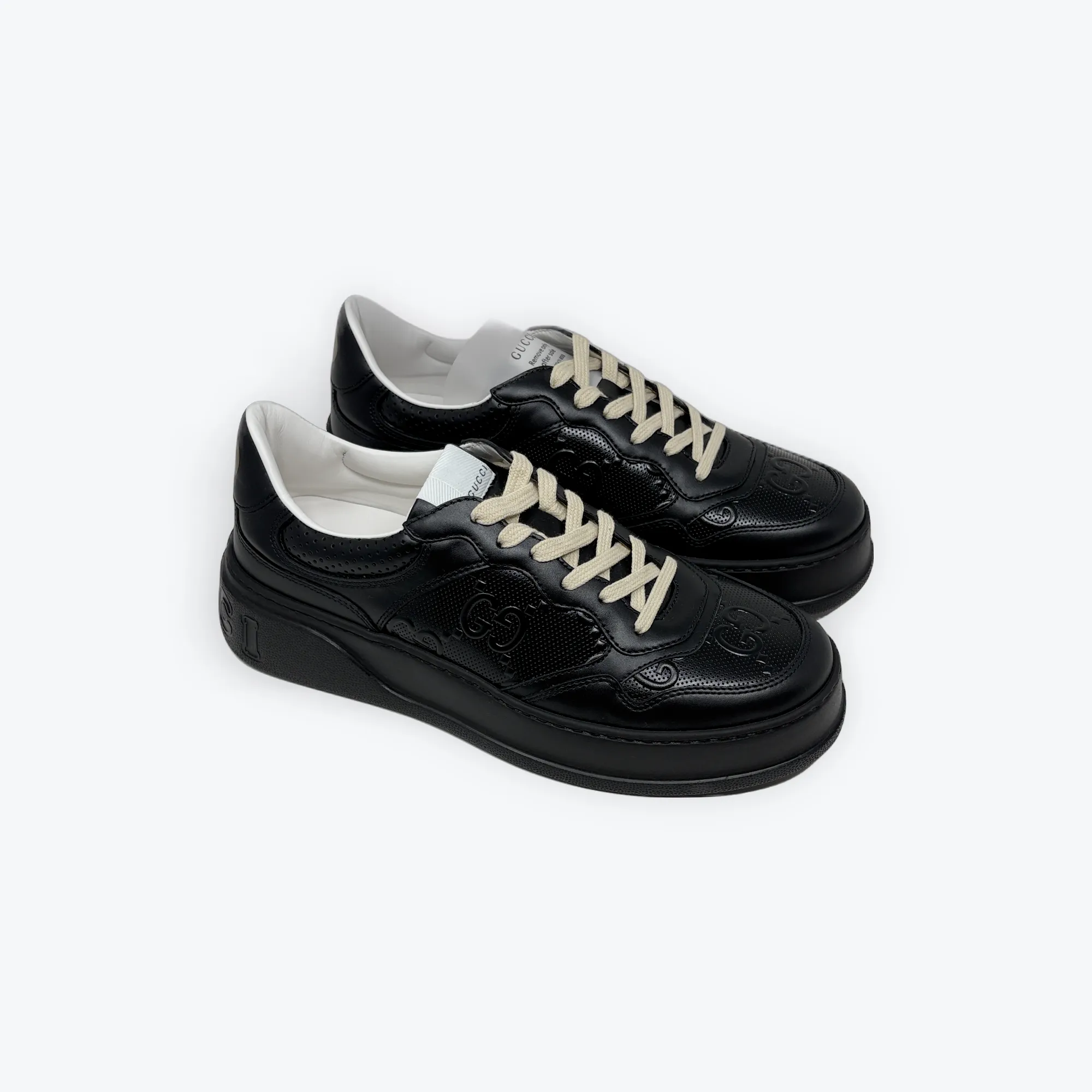 GG Embossed Leather Trainers