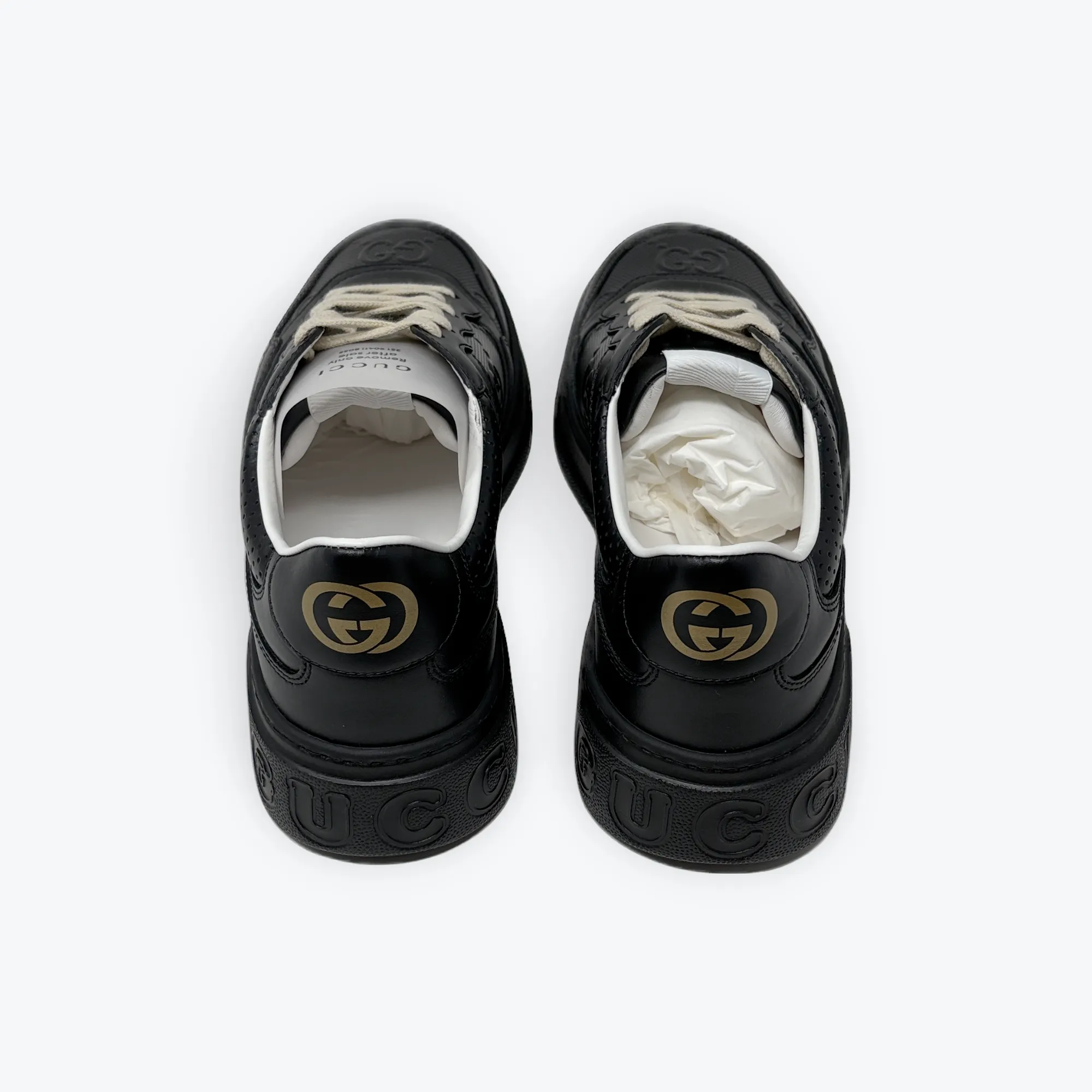 GG Embossed Leather Trainers