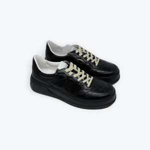 GG Embossed Leather Trainers