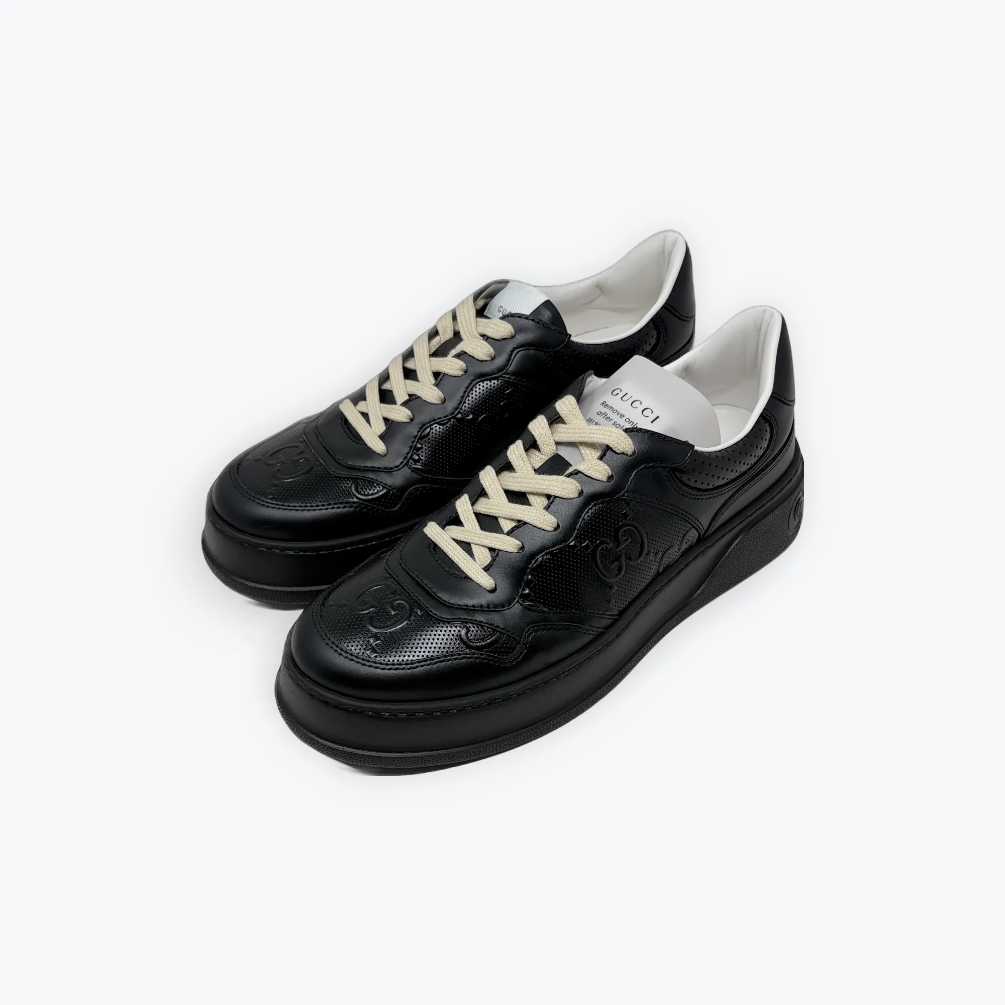 GG Embossed Leather Trainers