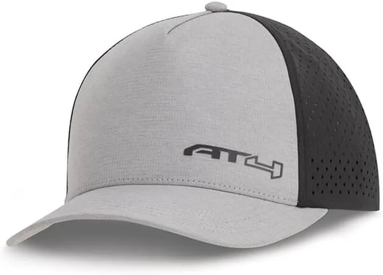 GMC AT4 Performance Hat - Perforated Snapback Cap - Officially Licensed by GM Gray