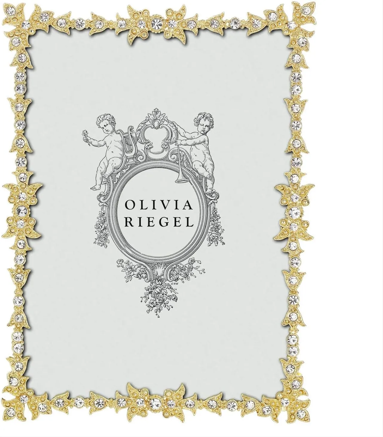 Gold Luxembourg Austrian Crystal 5x7 Frame by Olivia Riegel - 5x7