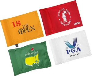 Golf Flag Mini, 8x6 Inch, Dual-Layer Silk-Printed, Fade-Resistant 420D Nylon, Tube Insert, Ideal for Backyard Practice Putting Green