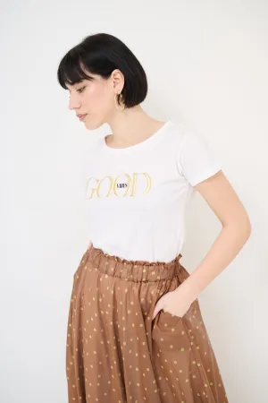 “Good Vibes” foil print t-shirt wholesale