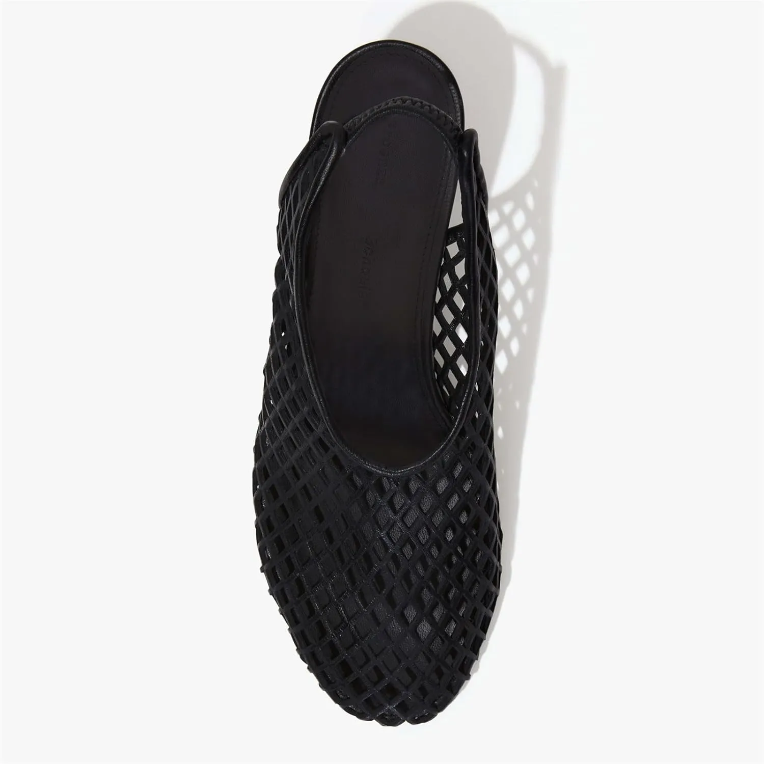Goolita Perforated Mesh Slingback Heels For Women, Closed Round Toe Kitten Heels Pumps Elastic Slip On Dress Pumps Shoes