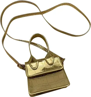 GORGLITTER Women's Mini Purse Crocodile Embossed Shoulder Square Bag Y2K Crossbody Bags