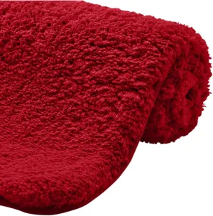 GORILLA GRIP Premium Luxury Bath Rug, 42x24, Absorbent, Soft, Thick Shag, Plush Bathroom Mat Rugs, Machine Washable, Microfiber Quick Dry, Mats for Shower, Bathtub and Floor Accessories, Red