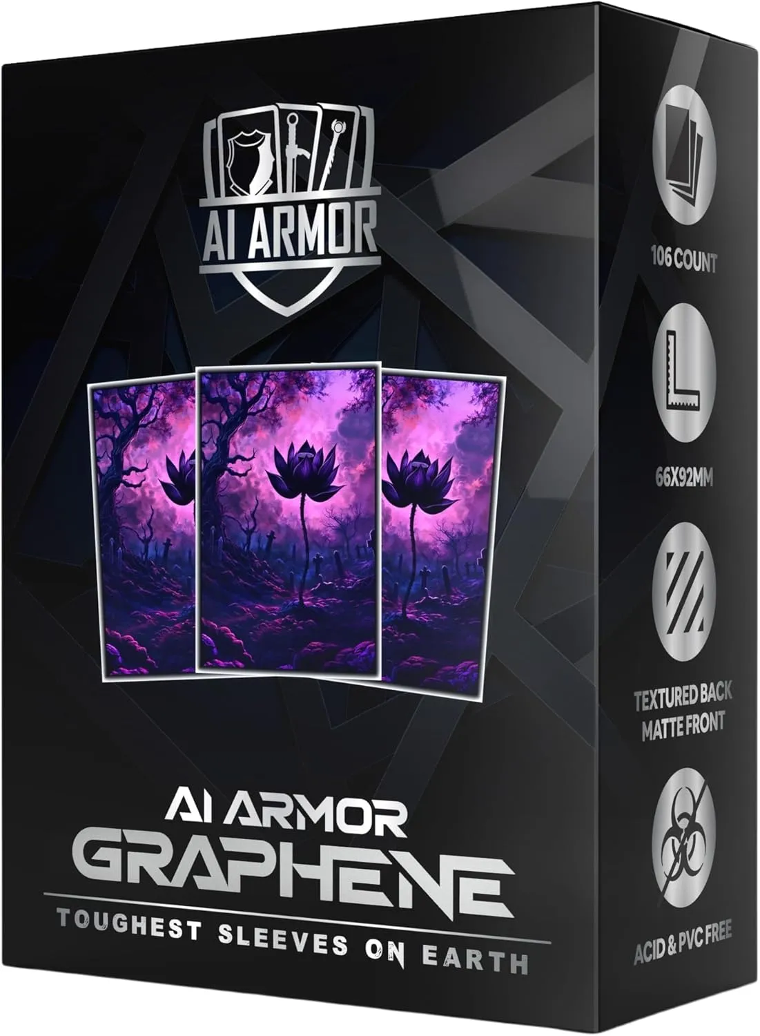 (Graveyard Black Lotus) - 105ct Textured Matte TCG/MTG Art Sleeves by Ai Armor (Graphene)