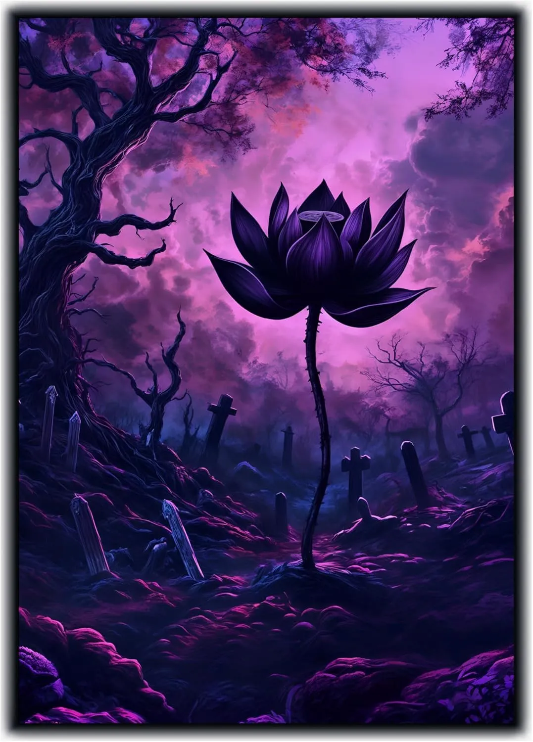 (Graveyard Black Lotus) - 105ct Textured Matte TCG/MTG Art Sleeves by Ai Armor (Graphene)