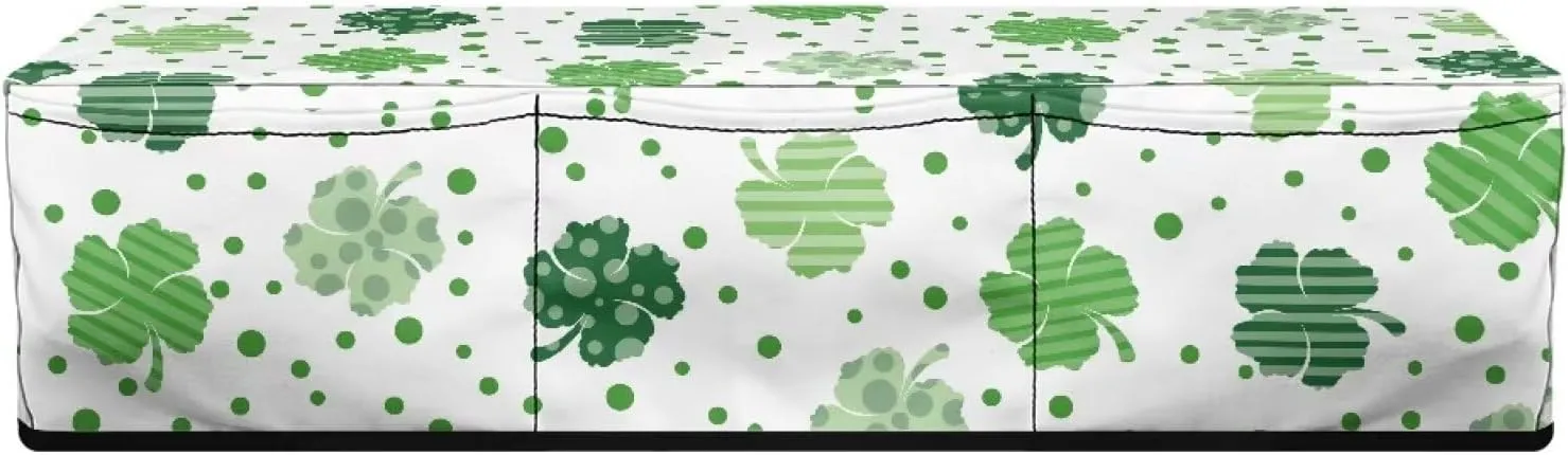 Green Leaf Carrying Case Cover Dust Cover Stain Resistant Organization and Storage Bags St. Patrick's Day Scrapbooking Die-cut Machine Covers with Pockets