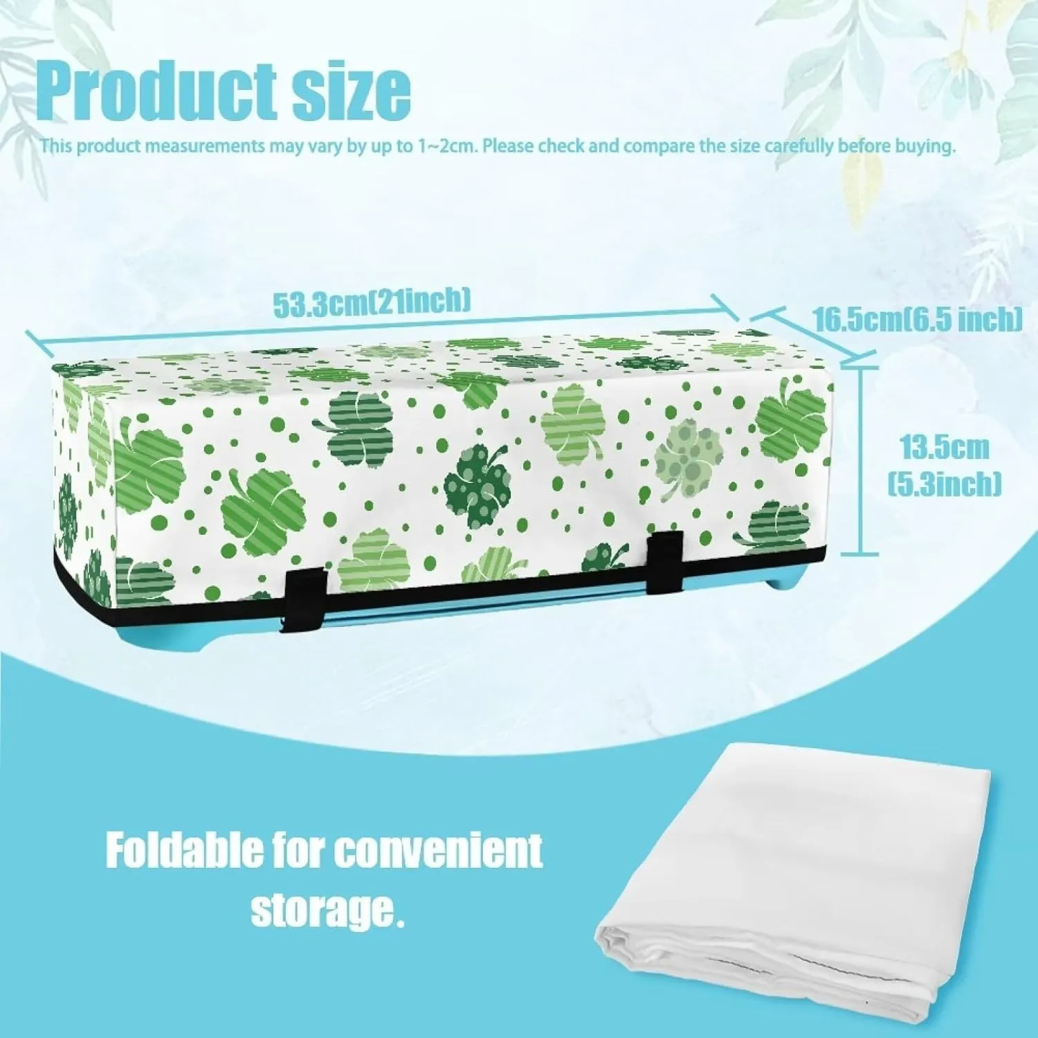 Green Leaf Carrying Case Cover Dust Cover Stain Resistant Organization and Storage Bags St. Patrick's Day Scrapbooking Die-cut Machine Covers with Pockets