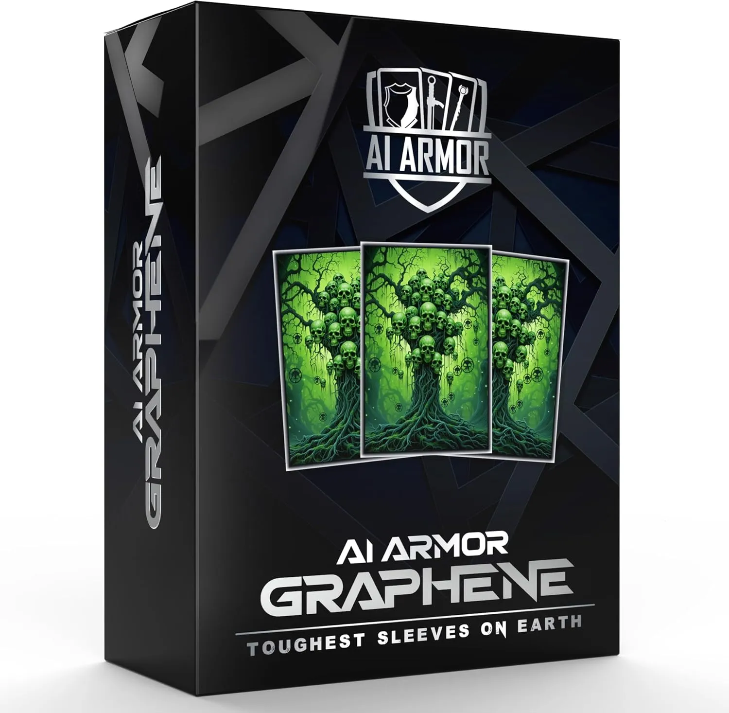 (Green/Black Tree of The Dead) - 105ct Matte TCG/MTG Art Card Sleeves by Ai Armor (Graphene)