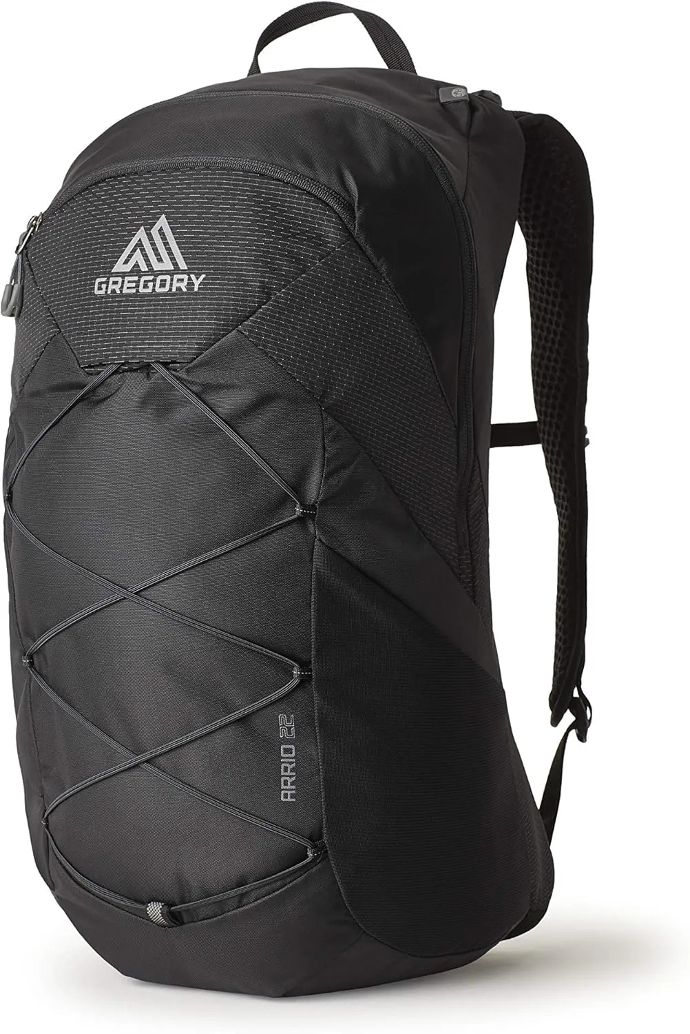 Gregory Arrio 22L Unisex Day Hiking Backpack with Ventilated Backpanel and Built-in Hydration Attachment (Reservoir Not Included), One Size Fits All, Flame Black