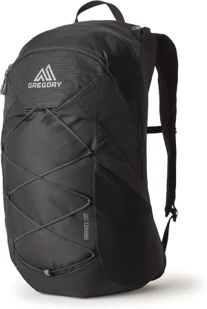 Gregory Arrio 22L Unisex Day Hiking Backpack with Ventilated Backpanel and Built-in Hydration Attachment (Reservoir Not Included), One Size Fits All, Flame Black