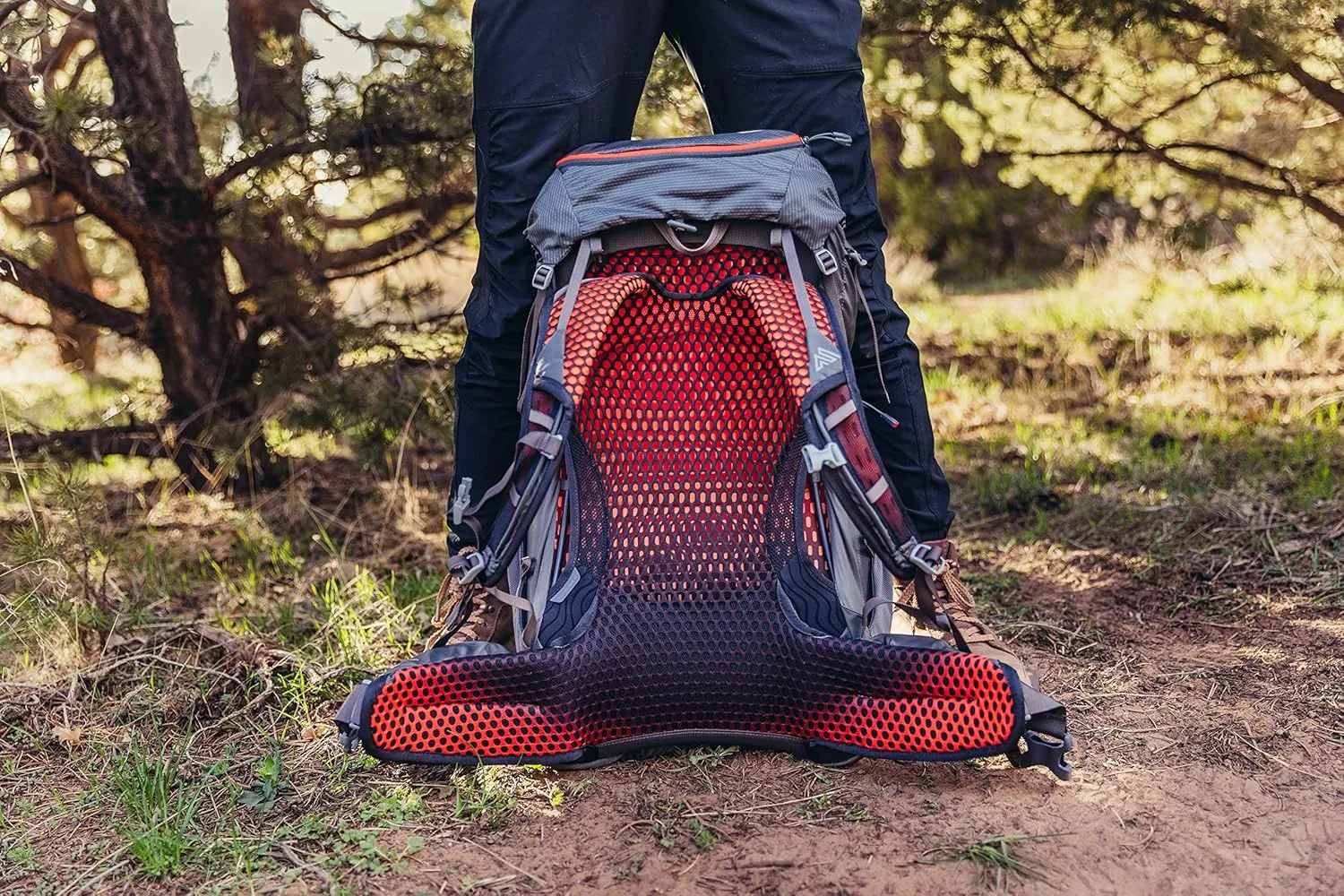 Gregory Facet 55L Women's Ultralight Backpacking Pack with Freefloat Suspension, Aluminum Frame, Ventilated Backpanel, X-Small, Sunset Grey