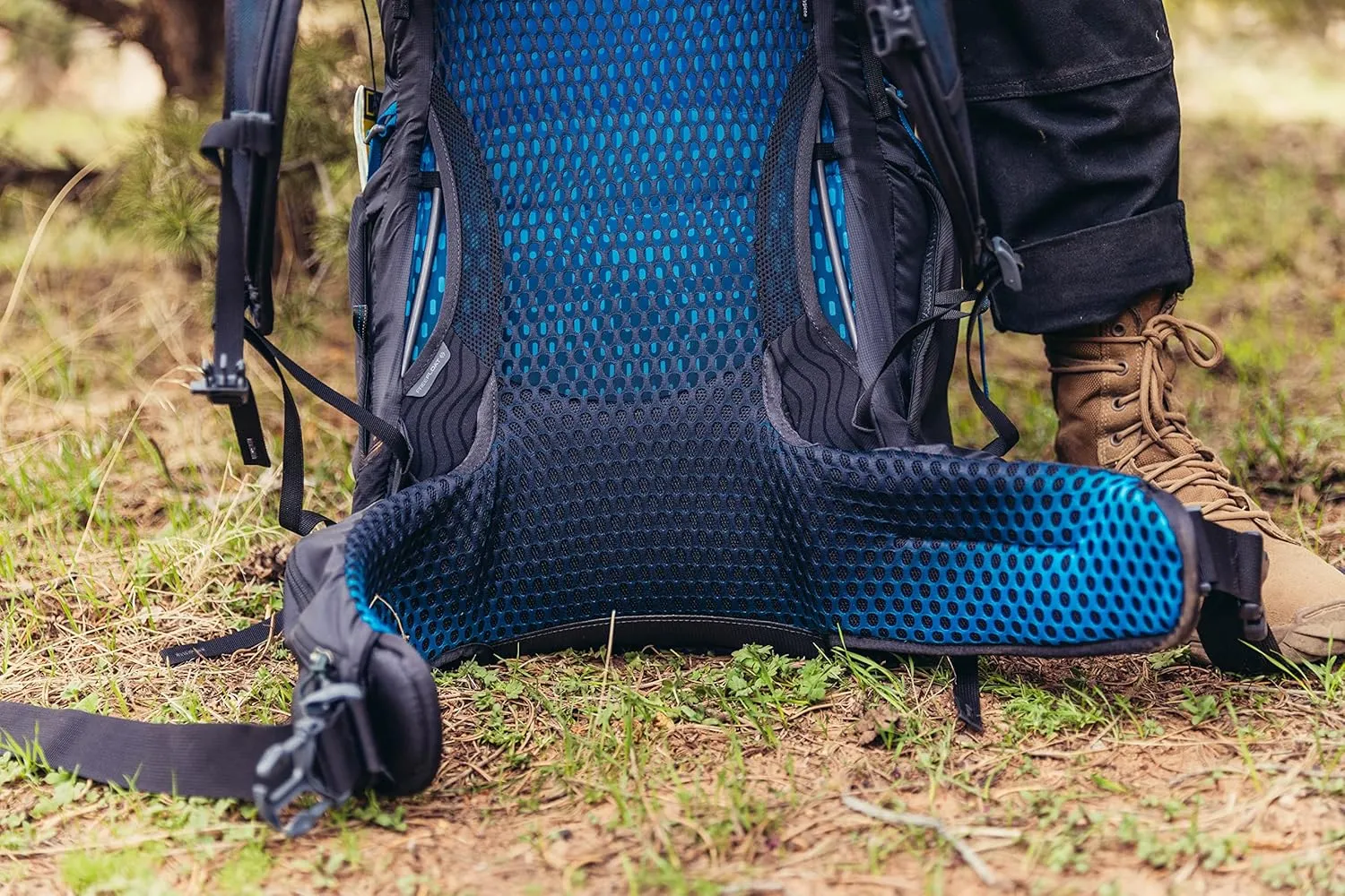 Gregory Focal 48L Unisex Ultralight Backpacking Pack with Freefloat Suspension, Aluminum Frame, Ventilated Backpanel, Medium, Ozone Black