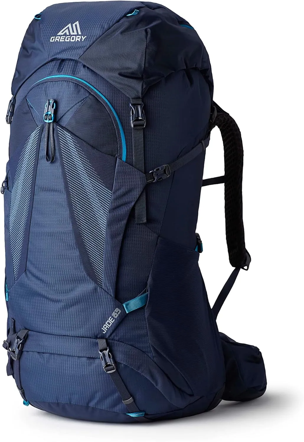 Gregory Jade 63L Women's Day Hiking Backpack, Ventilated Backpanel, Built-In Hydration Attachment for Bladder (Reservoir Not Included), Small/Medium, Midnight Navy