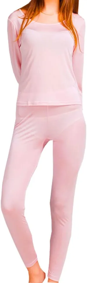 Grenasasilk Womens Silk Long Underwear Mulberry Silk Long Johns Silk Thermal Underwear Sets Cold Weather Base Layer