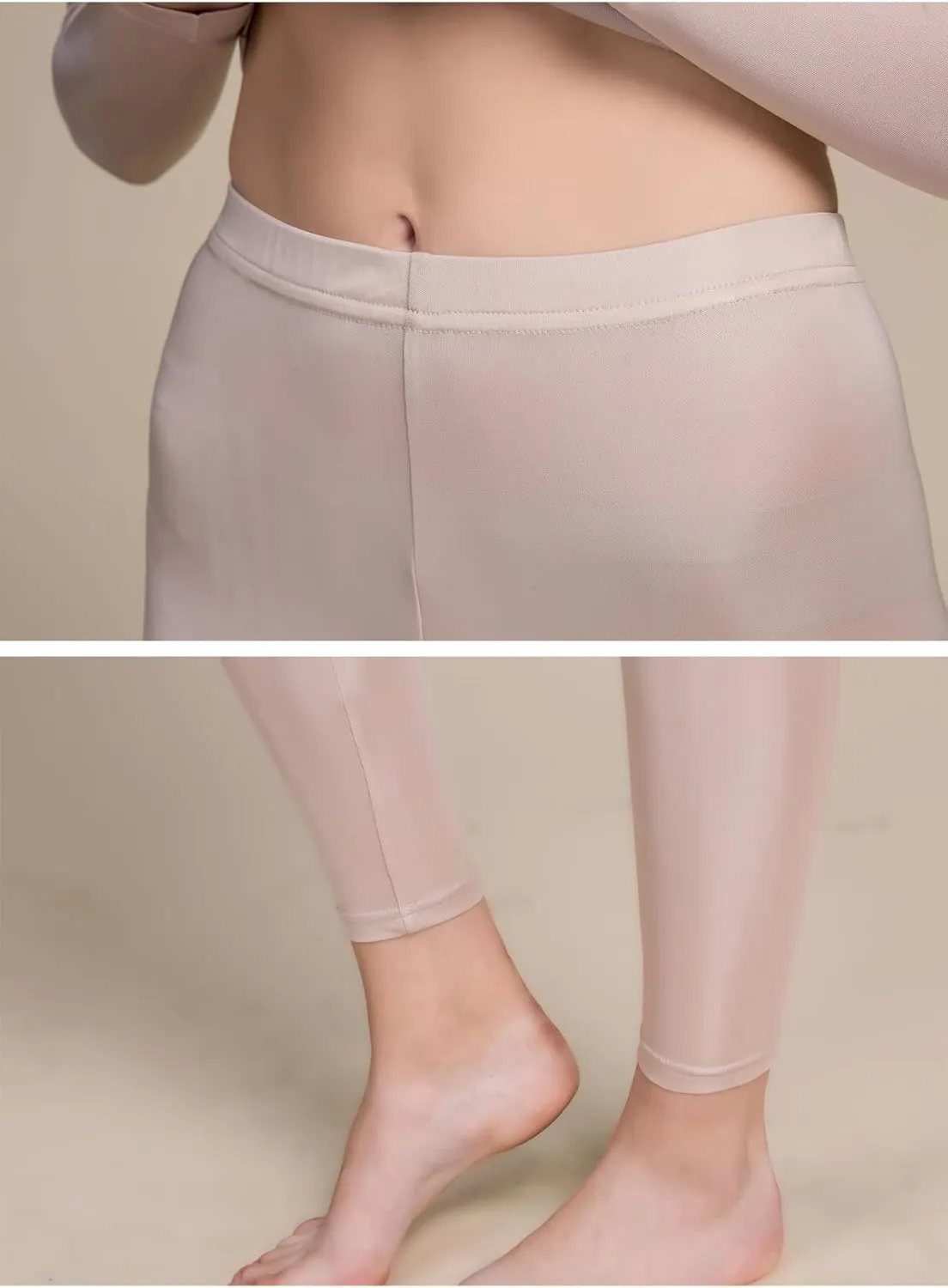 Grenasasilk Womens Silk Long Underwear Mulberry Silk Long Johns Silk Thermal Underwear Sets Cold Weather Base Layer