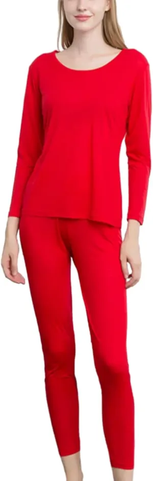 Grenasasilk Womens Silk Long Underwear Mulberry Silk Long Johns Silk Thermal Underwear Sets Cold Weather Base Layer